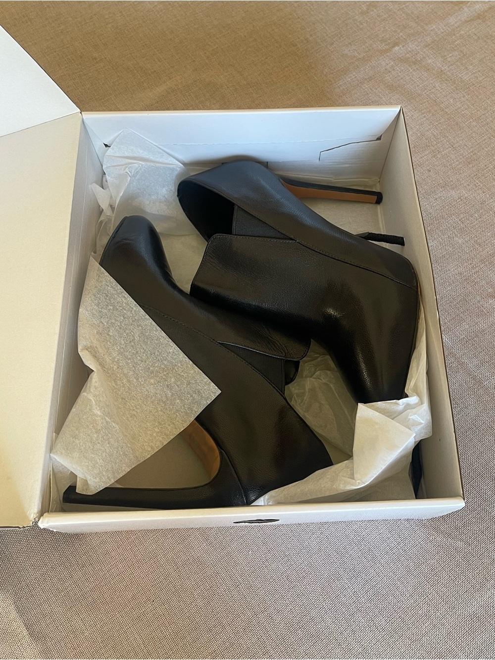 Nine West Nutcracker Leather Booties Black - Size 9.5